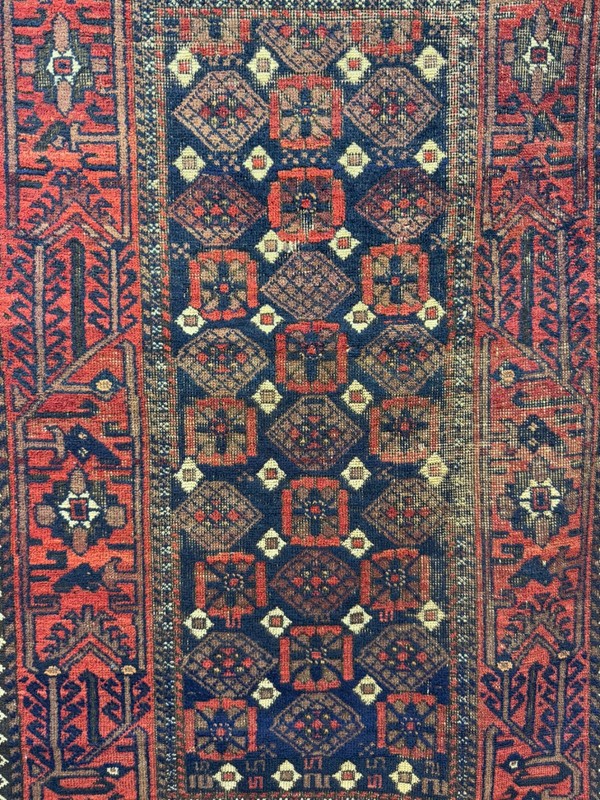 Vintage Beautiful Hand Knotted Distressed Worn Oriental Wool Rug 148x86 Cm gallery