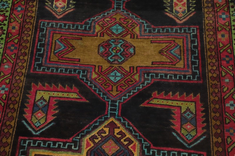 Geometric Tribal Traditional Hand-knotted 11 ft Runner Rug Vintage Carpet 3x11 gallery