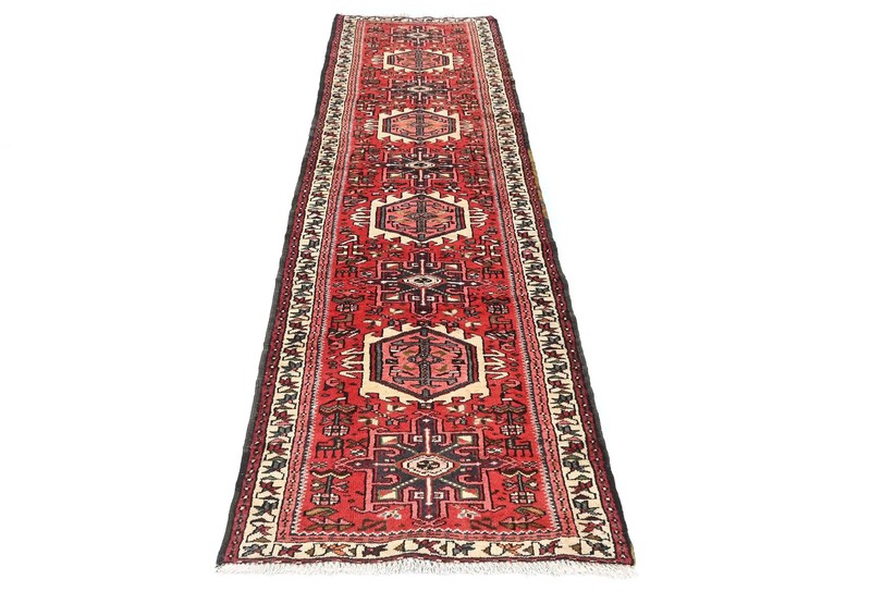 Handmade Geometric Wool Oriental Runner Rug Vintage Hallway Carpet 2'4X9'5 ft gallery