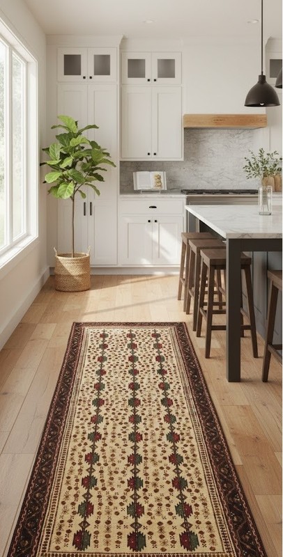 3'10 X 9'0 Cream Handmade Vintage Runner Rug Oriental Hallway Carpet 4X9 ft gallery