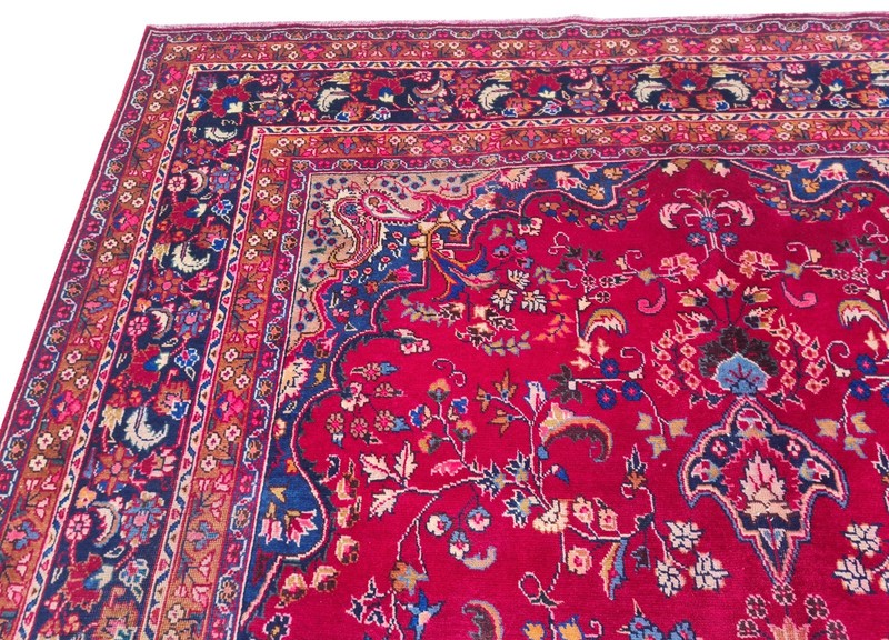 Genuine Hand Knotted Vintage Mashoud Wool Area Rug 12 x 8 Ft gallery