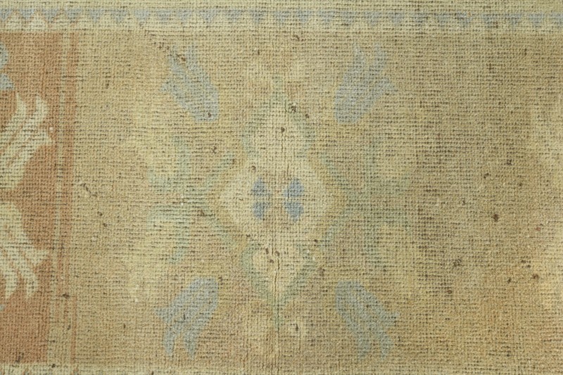 Turkish Area Rug 4x6 Hand-Knotted Neutral Vintage Wool Rug Oushak Carpet,808 gallery