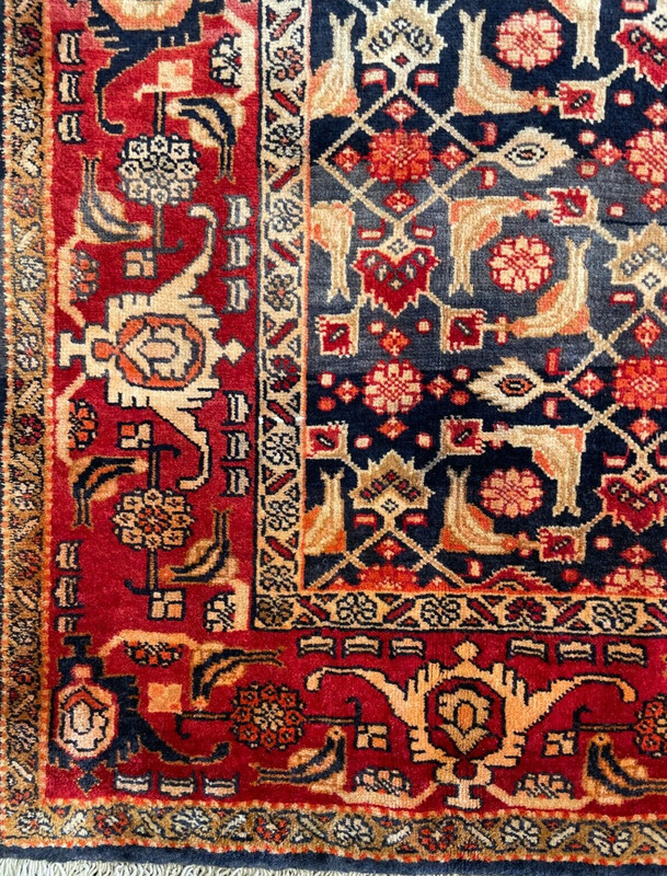 FINE VINTAGE MAHAL CARPET HAND MADE PERSIAN WOOL RUG CLEANED 10'1" x 5'3" gallery