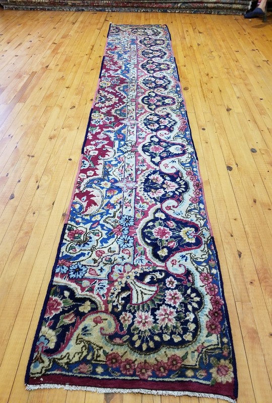 Vintage 1950-1960's Floral Turkish Runner 2' × 11'6" gallery