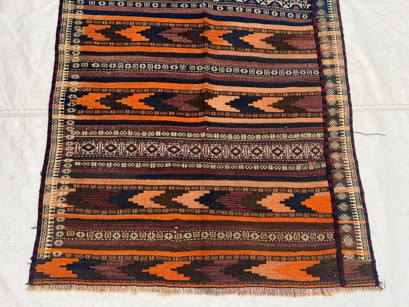 COLLECTORS ITEM 10 X 3.5 ft Antique Maldari Belouch Nomad Full Embroidery Sistan gallery