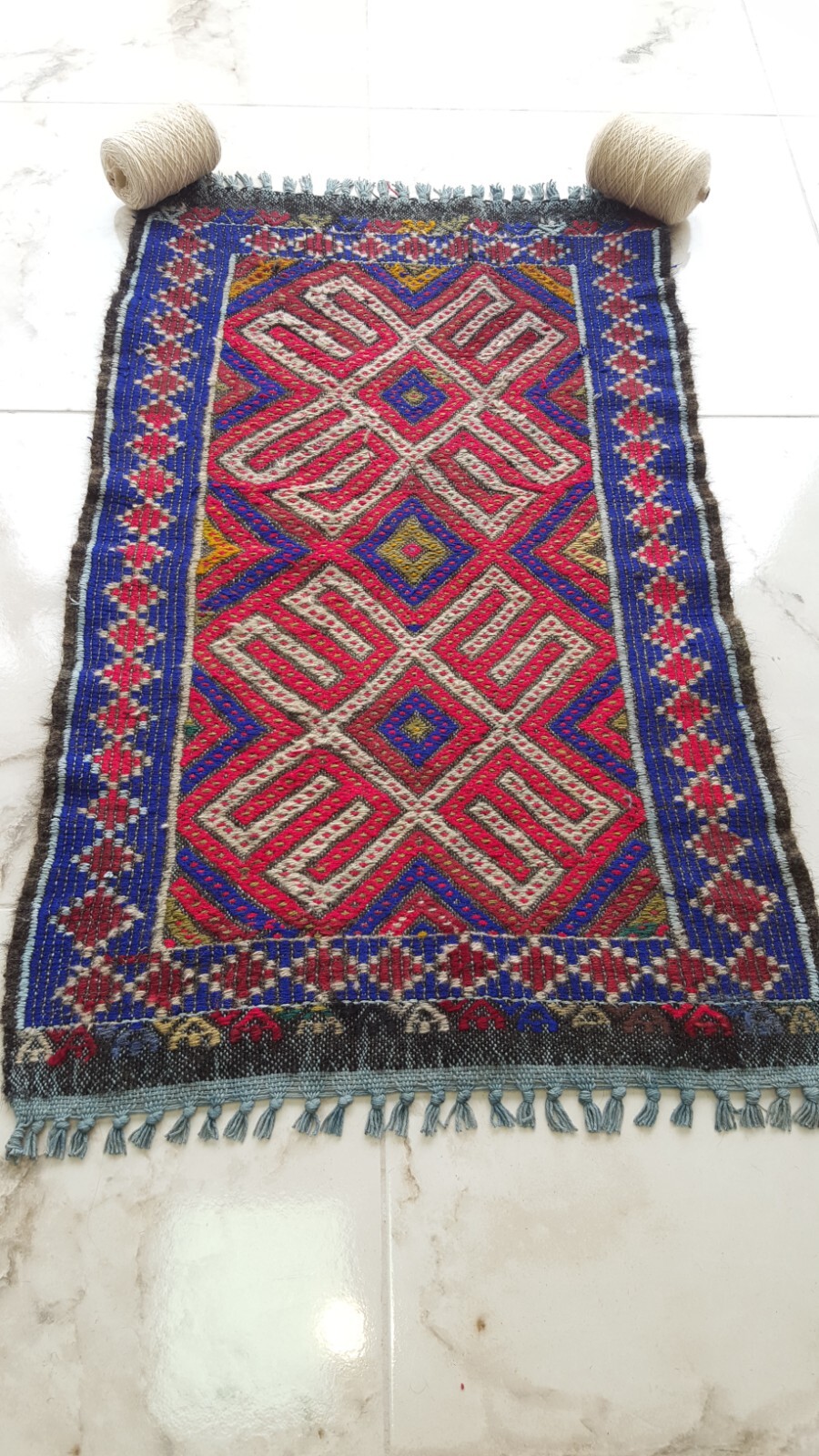 Area Antique Kilim Rug Anatolian Handmade Blue Rug Traditional Kitchen Decor Rug gallery