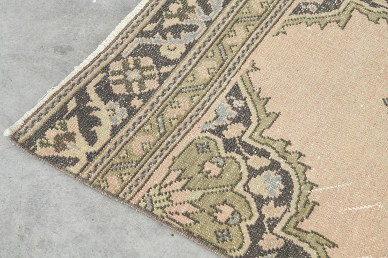 3x10 turkish runner rug, hand-knotted vintage oushak rug runner, boho decor,117 gallery
