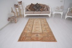 4 x 7 Rug Vintage Area Rug Oushak Rug Turkish Rug Old Rug Antique Rug Carpet 209