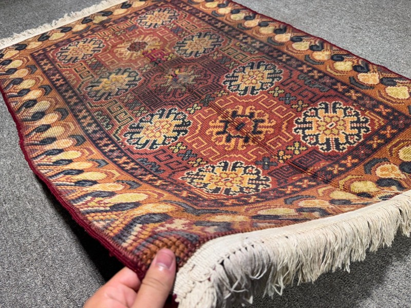 Fine Antique Caucasian Rug 3x5 ft Hand Knotted Heris Kazak Vintage Oriental Rug gallery