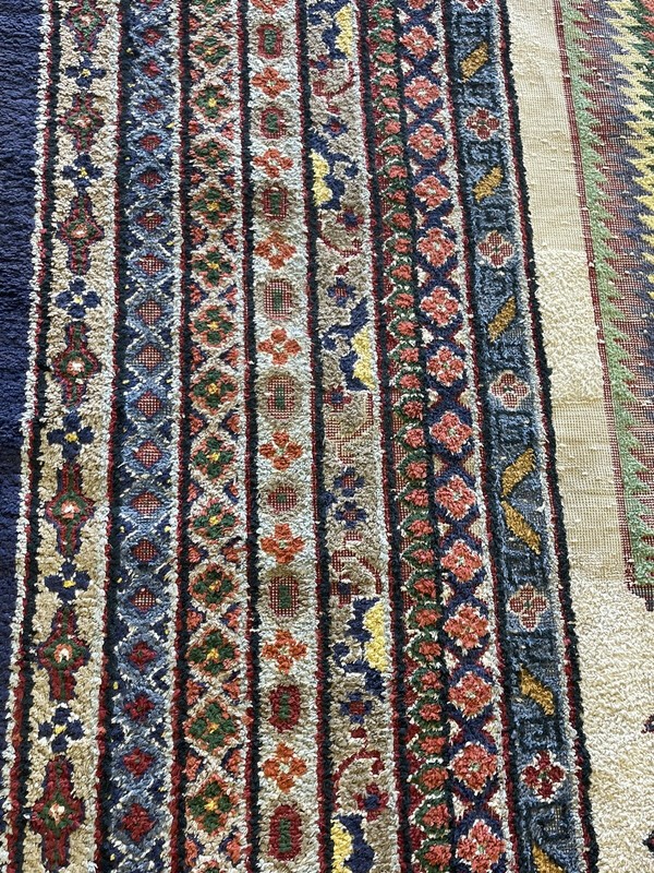 Antique Turkish Silk On Silk Prayer Rug 7’ 1” X 10’ 1” Anatolian gallery