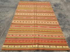 Vintage Traditional Handmade Beautiful Turkish Kilim Floor Rug Carpet 243×151 cm