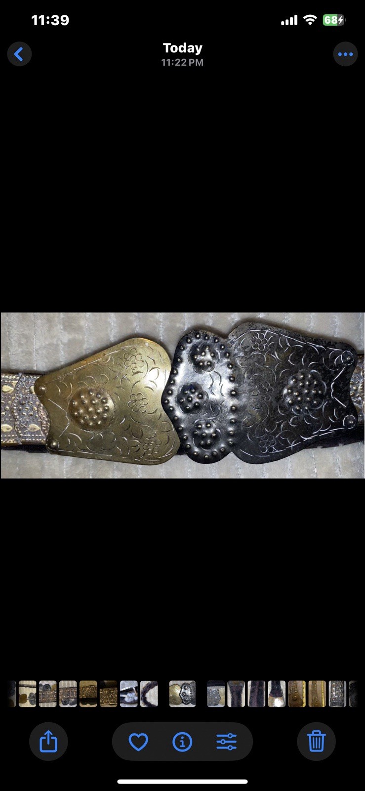 Vintage Ottoman Turkish Bridal Ceremonial Belt Late 19 Century Early 20th Balkan gallery