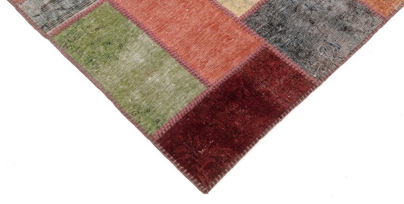 Dicarpet Patchwork 208x157 cm Handmade Vintage Oriental Rug Carpet gallery