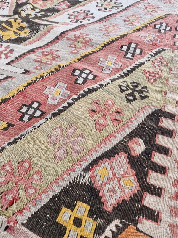 Antique Turkish Rug Wool Kelim gallery