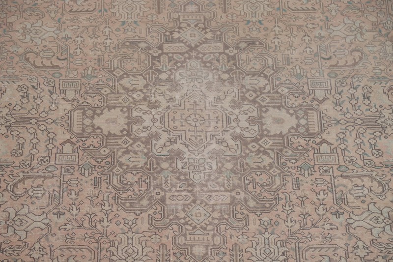 Medallion Handmade Wool Pink Area Rug Vintage Traditional Room Size Carpet 7x9 gallery