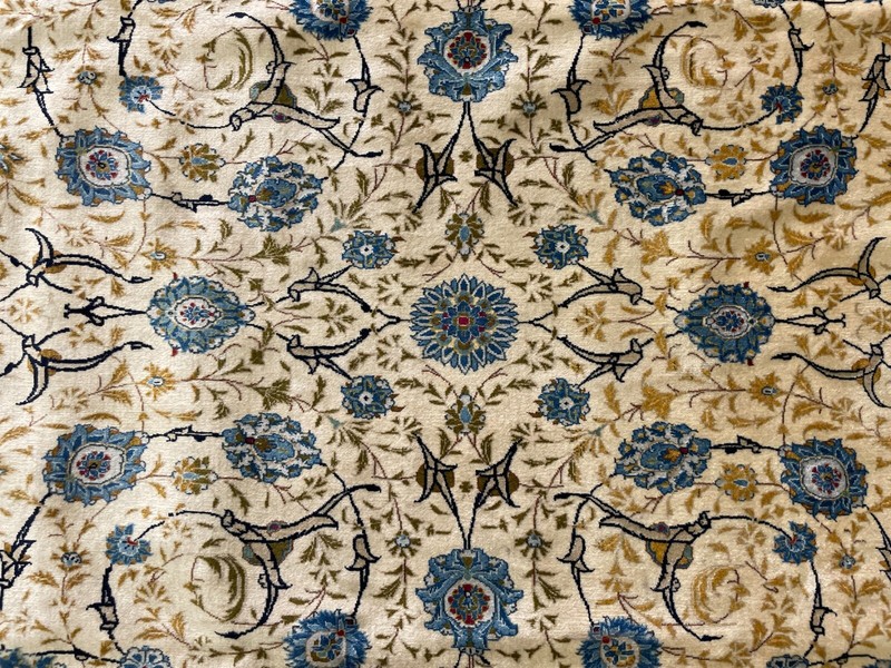 SUPER FINE KESHAN CARPET HAND MADE EASTERN WOOL RUG BY ESFANIAN 14'9" X 9'8" gallery