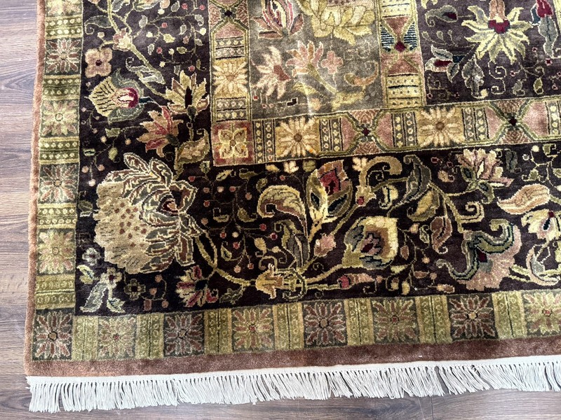 Indo Per'sian Rug 8.6 x 12 Panel Design Vintage Soft Wool Pile Multicolor gallery