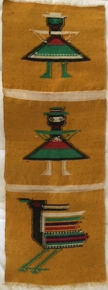 Vintage Peruvian Hand Woven and Hand Made - Wool Hanging Tapestry   gallery