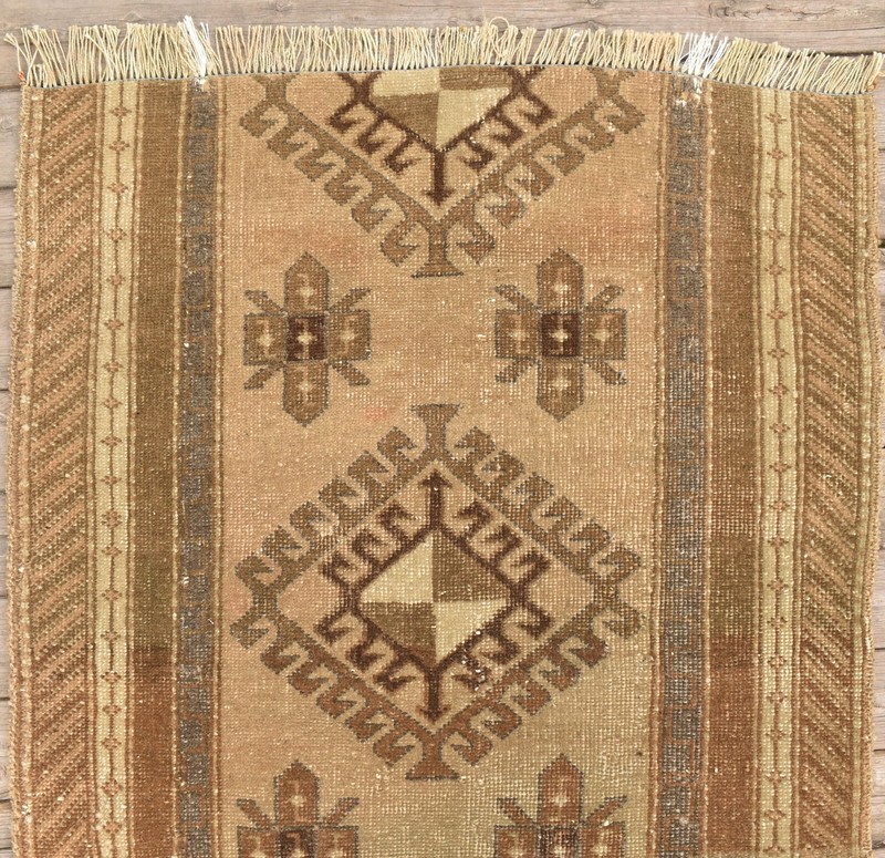 Turkish Rug 31''x57'' Oushak Oriental Runner Vintage Wool Hallway Carpet 2x4 gallery