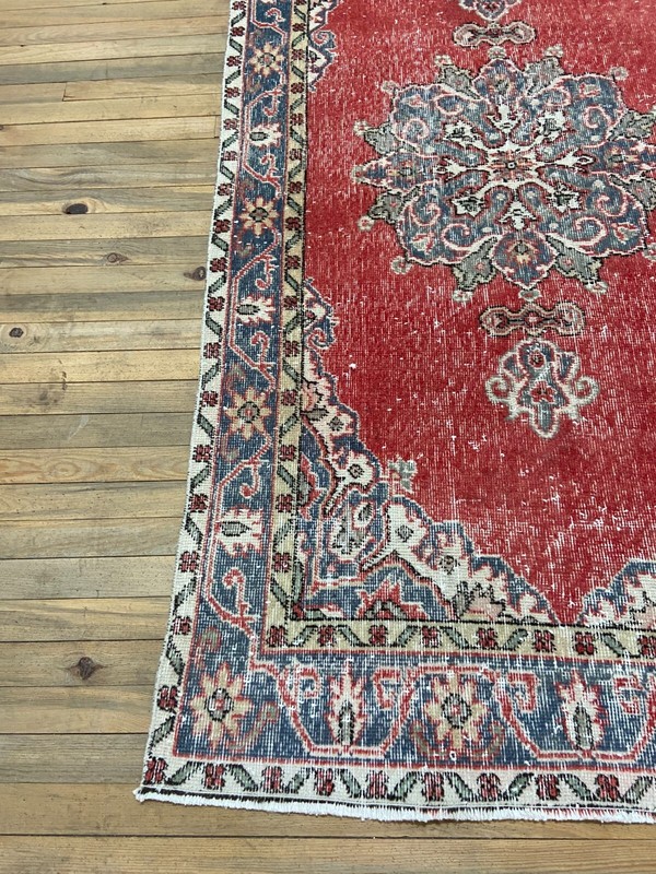 Red Vintage Rug, Home Decor Rug, 3.6x6.5 ft Red Rug, Handmade Wool Rug, Gift Rug gallery