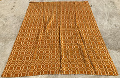 Vintage Handmade Geometric Traditional Wool Area Rug 210×162 cm
