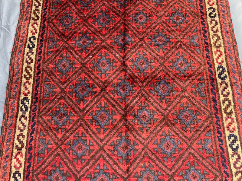 Vintage Afghan Rug 4'2 x 6'4 ft – Hand Knotted Wool Moroccan Style Area Carpet gallery