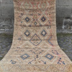Old Vintage Area Rug 4.27 x 8.43 ft , 4×8 Handmade Worn Rug 130 x 257 cm