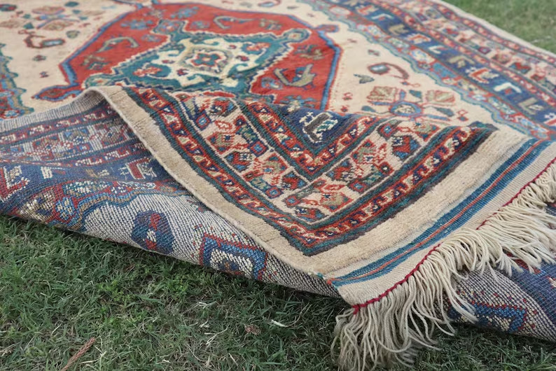 Vintage Stunning Kazak Caucasian Carpet, Gorgeous Kazak Caucasus Carpet gallery