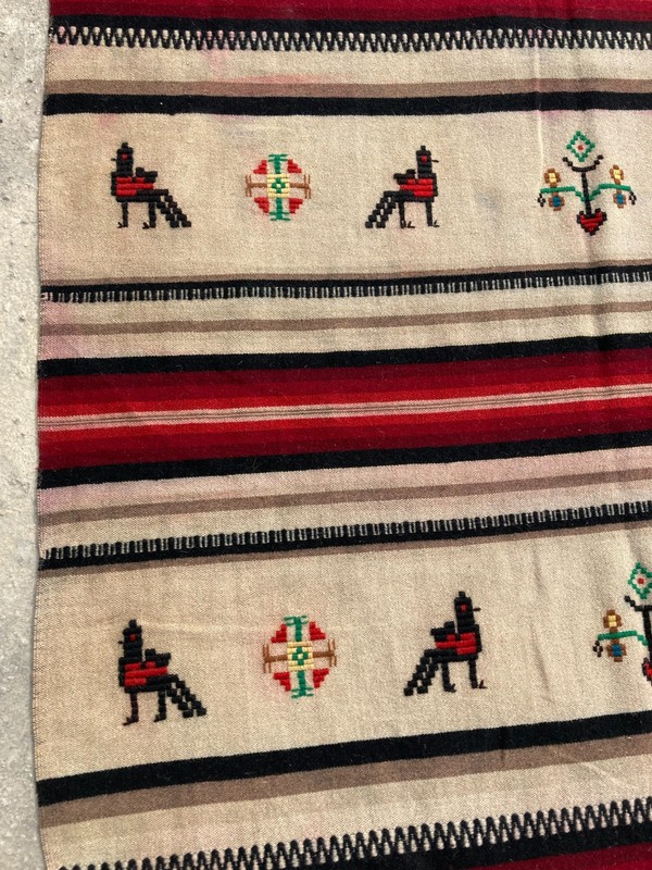 Vintage Handmade Traditional Beautiful Berber Kilim Floor Rug Carpet 231x210 cm gallery