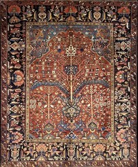 Antique Tree Of Life | Bakhtiari Area Rug | Handmade 10’x13′ | One Of A Kind Rug