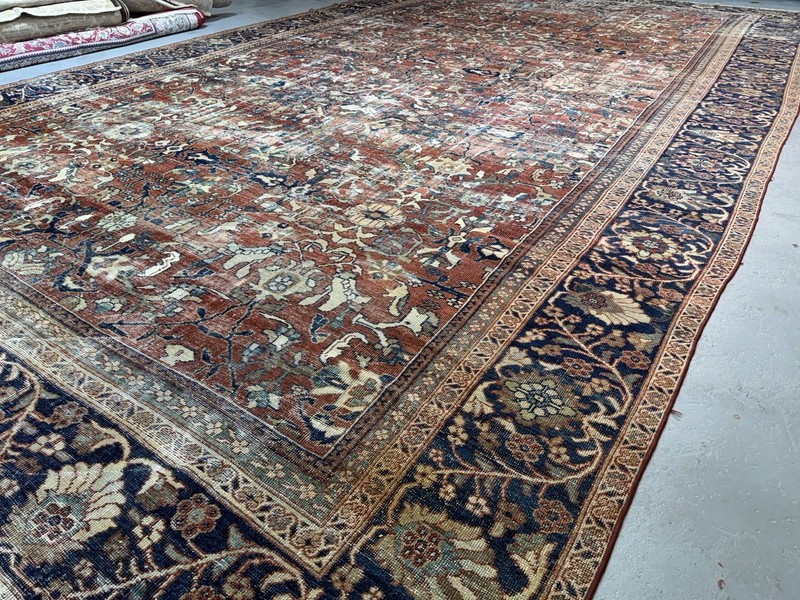 Antique Large Palace Size Carpet, Rust Mahal Sultan-Abad 12.8 X 23 Feet gallery