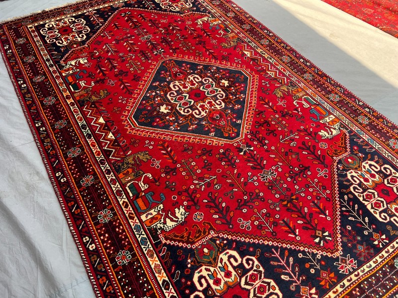 5'4 x 8'4 ft Vintage Afghan Tribal Baluchi Style Hand knotted Wool Red Area Rug gallery