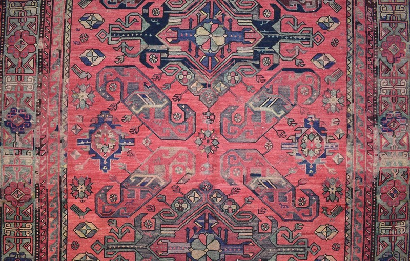 Caucasian Rug 5x13 Size Handwoven Antique Vintage Sumak Kilim 176x400cm Multi gallery