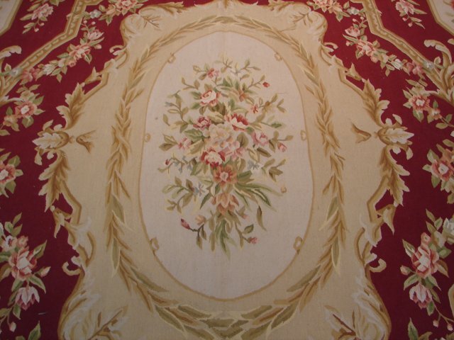 8x10 Burgundy European Design Aubusson 17th Century Handmade Area Rug PIX-9545 gallery