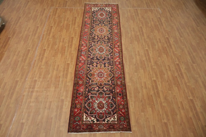 Luxurious Long Runner Rug 4x15 Hand-knotted Wool Traditional Geometric Vintage gallery
