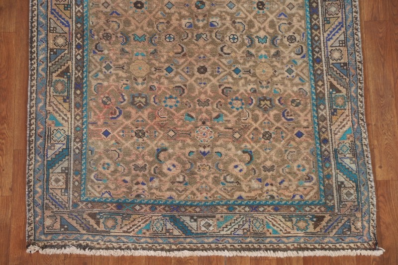 All-Over Pattern Traditional 13 ft. Runner Rug 4x13 Hand-knotted Wool gallery
