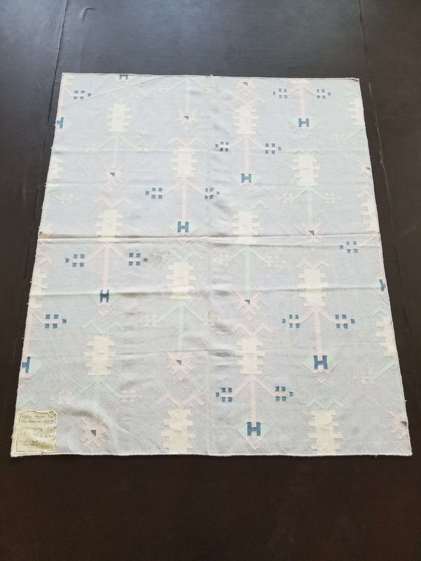 Fine Vintage Traditional Hand Made Oriental Wool Cyan Kilim 160x135cms gallery