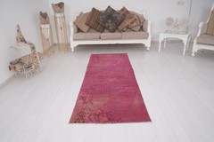 Antique Runner Rug Turkish Vintage Runner Handmade Wool Carpet Rug 3×8 ft,376