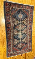 6 x 3.5 ft antique kazak area rug, circa 1800s!! Excellent condition, historical