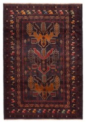 Vintage Traditional Hand-Knotted Area Rug 4’2″ x 6’1″ Oriental Wool Carpet