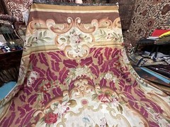Auth: Mid 19th C Antique French Aubusson Hand Made Floor Tapestry 14×16′