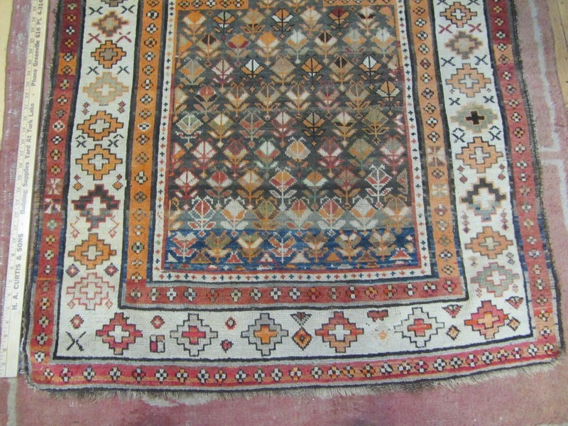 Caucasian Shirvan Antique Prayer Rug Marasali Wool Hand Made 40" x 48" Good gallery