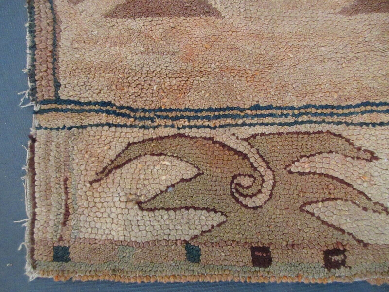 V RARE MAINE SABATOS ANTIQUE AMERICAN HOOKED RUG MARION VOLK HEWNOAKS CIRCA 1905 gallery