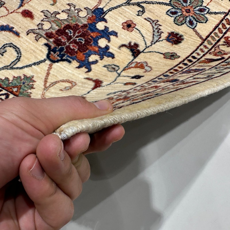 Handmade (3'1" x 6'6") Off-white Floral Sultani Afghan Tribal Wool Runner Rug gallery