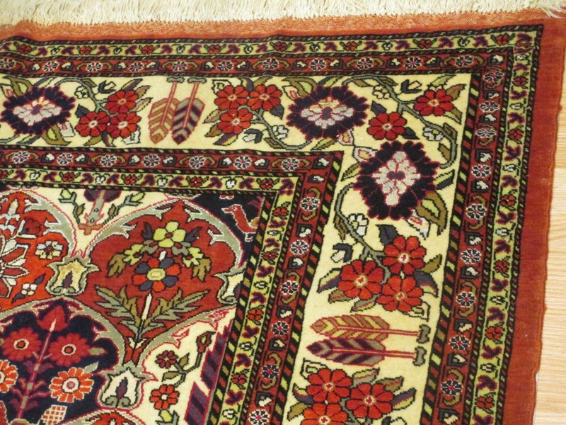 ESTATE 7x10 CIRCA 1960 FINE LOVELY MUSEUM HANDMADE-KNOTTED WOOL/SILK RUG 582124 gallery