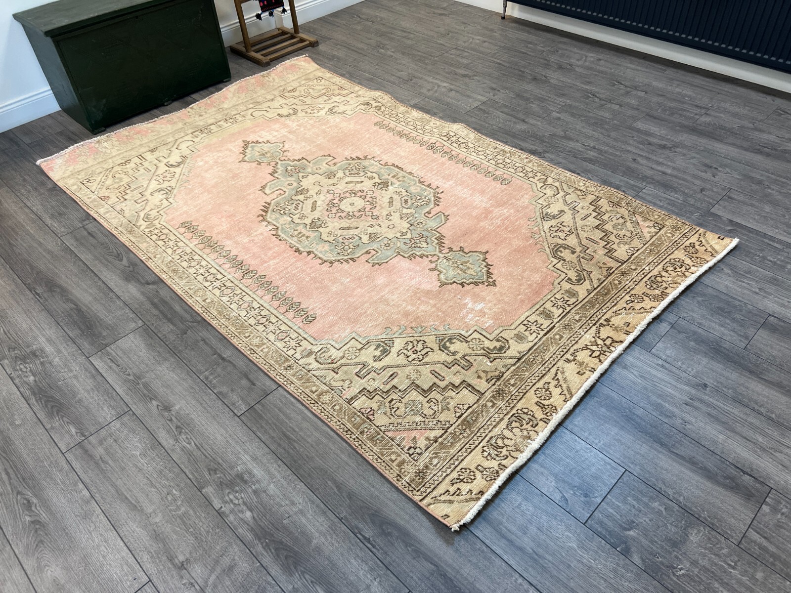 Pink Persian Rug, Handmade Rug, Living Room Rug, Bedroom Rug, 4.9 x 7.9 ft gallery