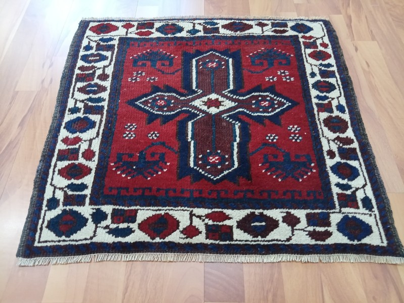 Antique Star Blue Rug, Heimdecor Blauer Teppich, Tribal Village Rug, Handmade gallery