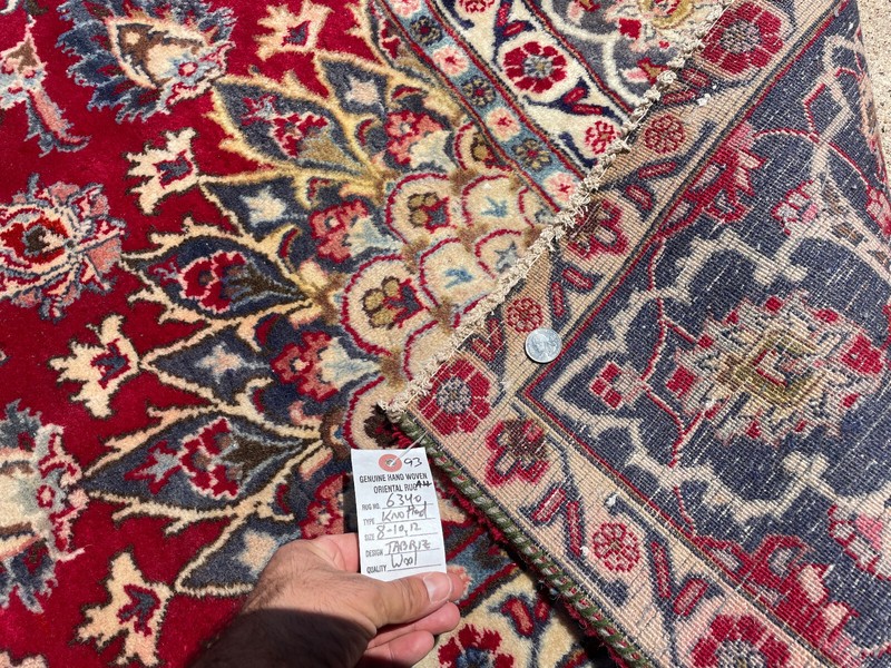 9x12 RED ANTIQUE ORIENTAL RUG VINTAGE handmade HAND-KNOTTED hand-woven carpet ft gallery