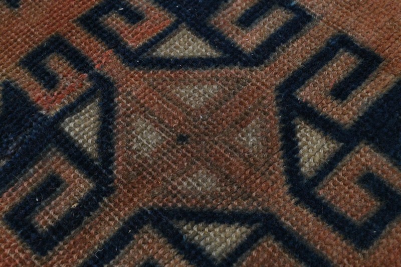 Oushak Turkish Vintage Rug 3x7 Kilim Rug Anatolian Handmade Boho Decor BROWN gallery