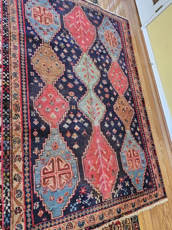4.4x6.7 ANTIQUE VEG DYE SERAPI TURKISH VINTAGE KAZAK SHIRVAN Hand Knotted gallery
